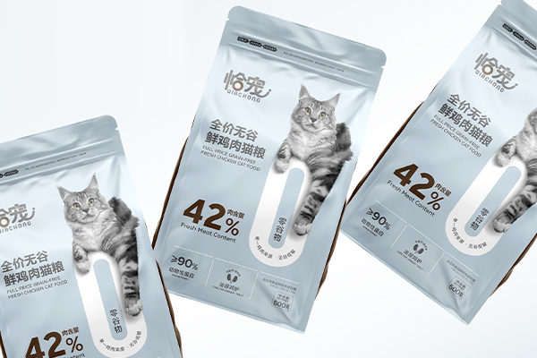 恰寵無谷鮮雞肉貓糧包裝設計